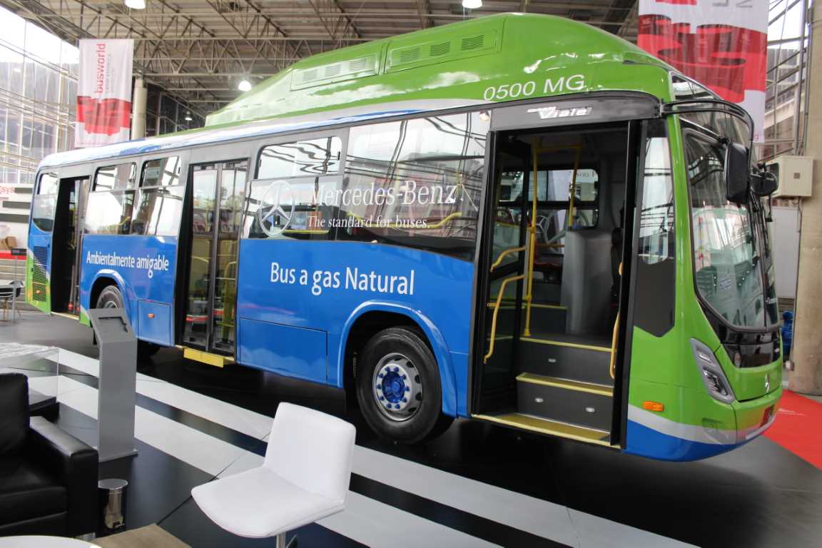 CNG bus at Busworld Latin America